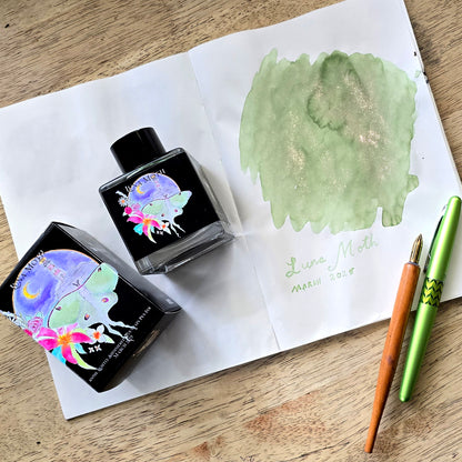 Van Dieman's 2025 March - Luna Moth - 100ml Lightly Shimmered Fountain Pen Ink