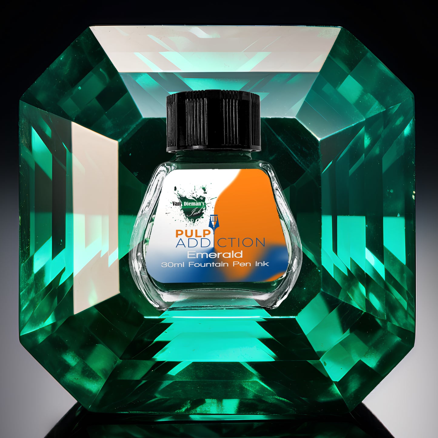 Van Dieman's Pulp Addiction - Emerald Fountain Pen Ink