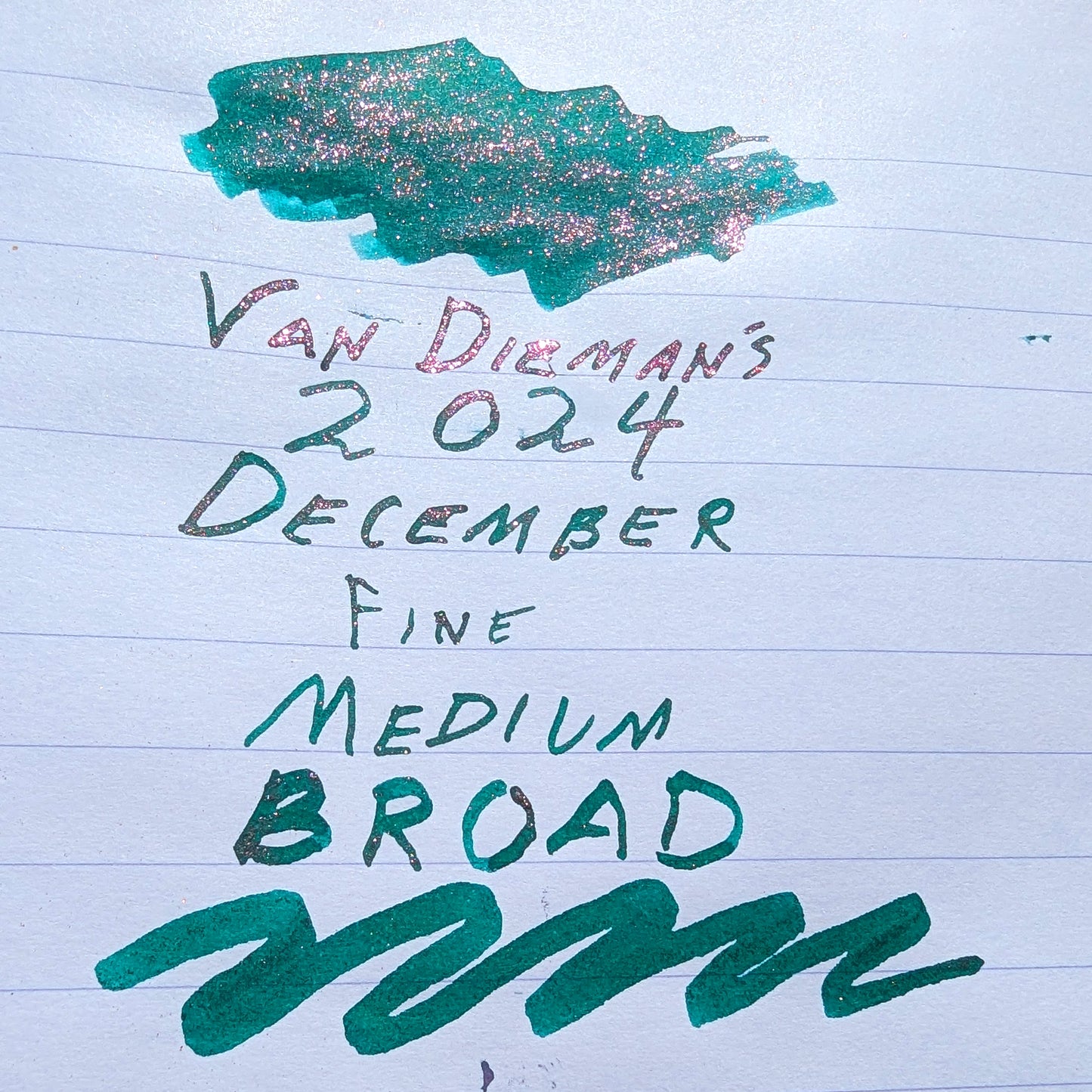 Van Dieman's 2024 December - 100ml Shimmering Fountain Pen Ink